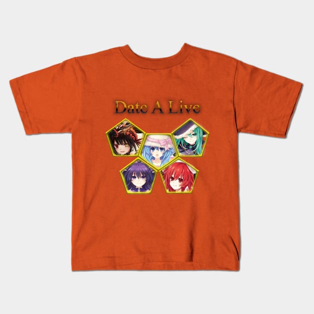 Date a live Kids T-Shirt by DavionX